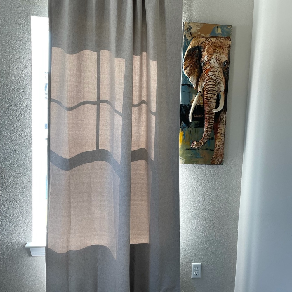 (3) tan cortina blackout curtains 132 CM by 274 CM